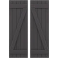 Real Wood Joined Board-n-Batten Shutters with Z-Bar R46315