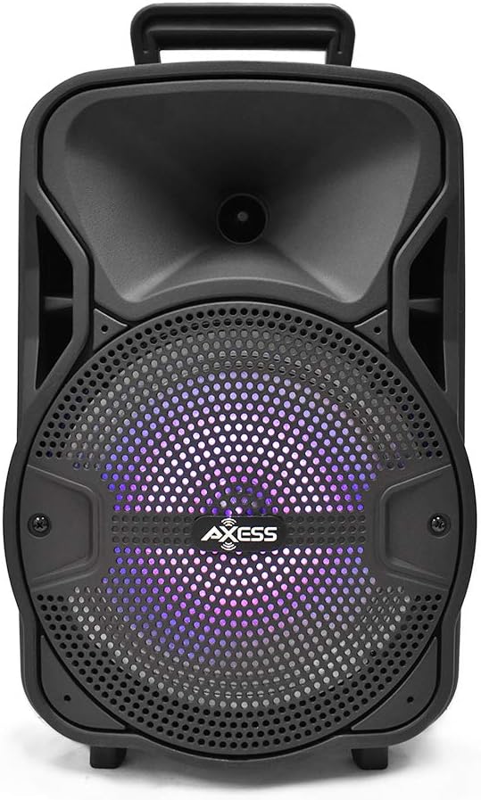 8'' Portable Bluetooth Speaker with Woofer & Tweeter, LED Lights, Pack of 2 U52672