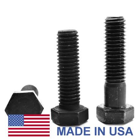 7/8 inch-9 x 6 inch Coarse Thread Grade 8 Hex Cap Screw Black Oxide Alloy Steel Pk 10 A1000