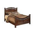 Queen Size Rich Cherry Brown Wood Bed Q408
