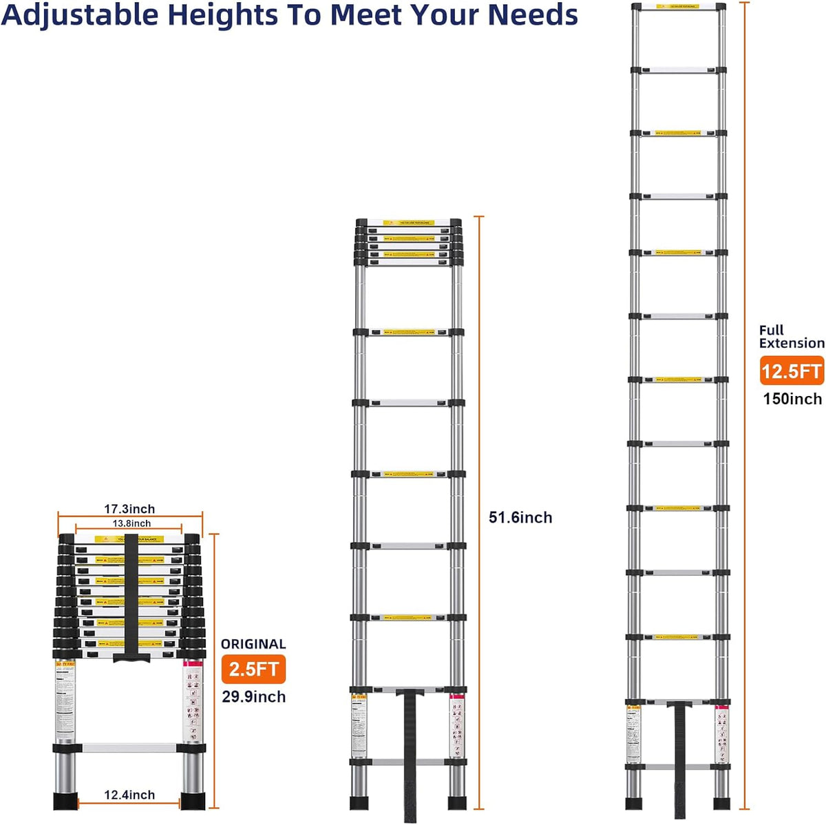 10.5ft Aluminum Telescoping Ladder with Hook R119083