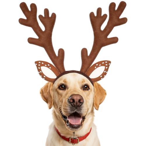 Adjustable Christmas Reindeer Antlers Pet Headband X96602