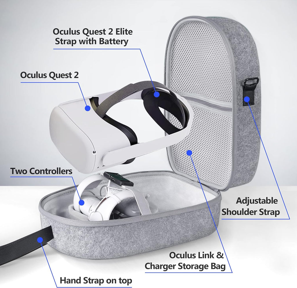 Hard Shell Carrying Case for Oculus Quest 2 Pack of 2 J156883