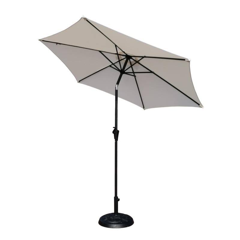 9 Feet Pole Umbrella with Carry Bag and Base - Crème P221893