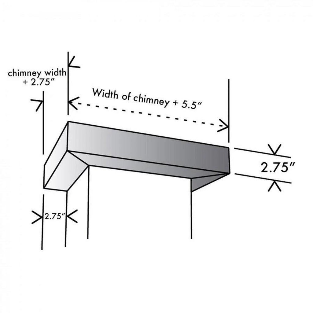 Vented Crown Molding Profile 6 for Wall Mount Range Hood U248