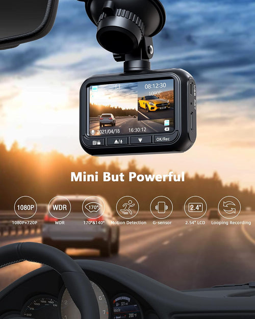 1080P Full HD Dual Dash Cam Front and Rear with Waterproof Backup Cam G534