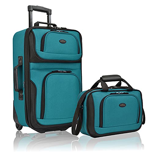 Camouflage 20" Softside Expandable Carry-On Suitcase Set O87136