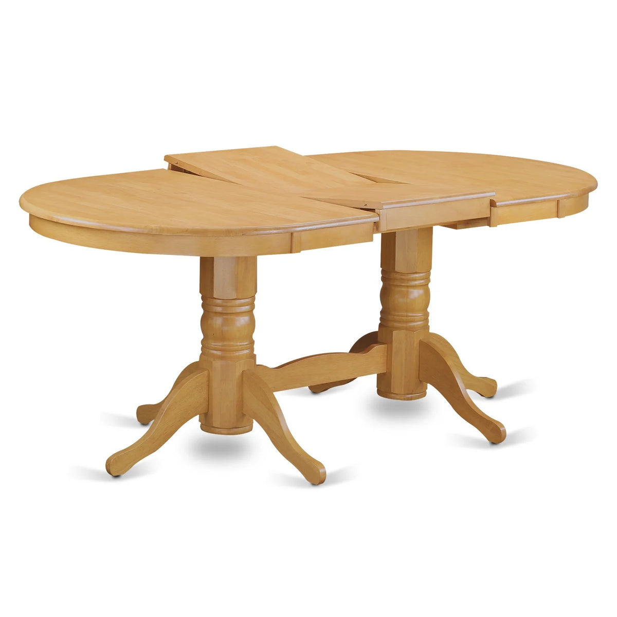 9 Pc Kitchen Set For 8 Dining Table With Leaf And Eight Parson Chair With Oak Leg And Pu Leather Color Autumn Green Q890629