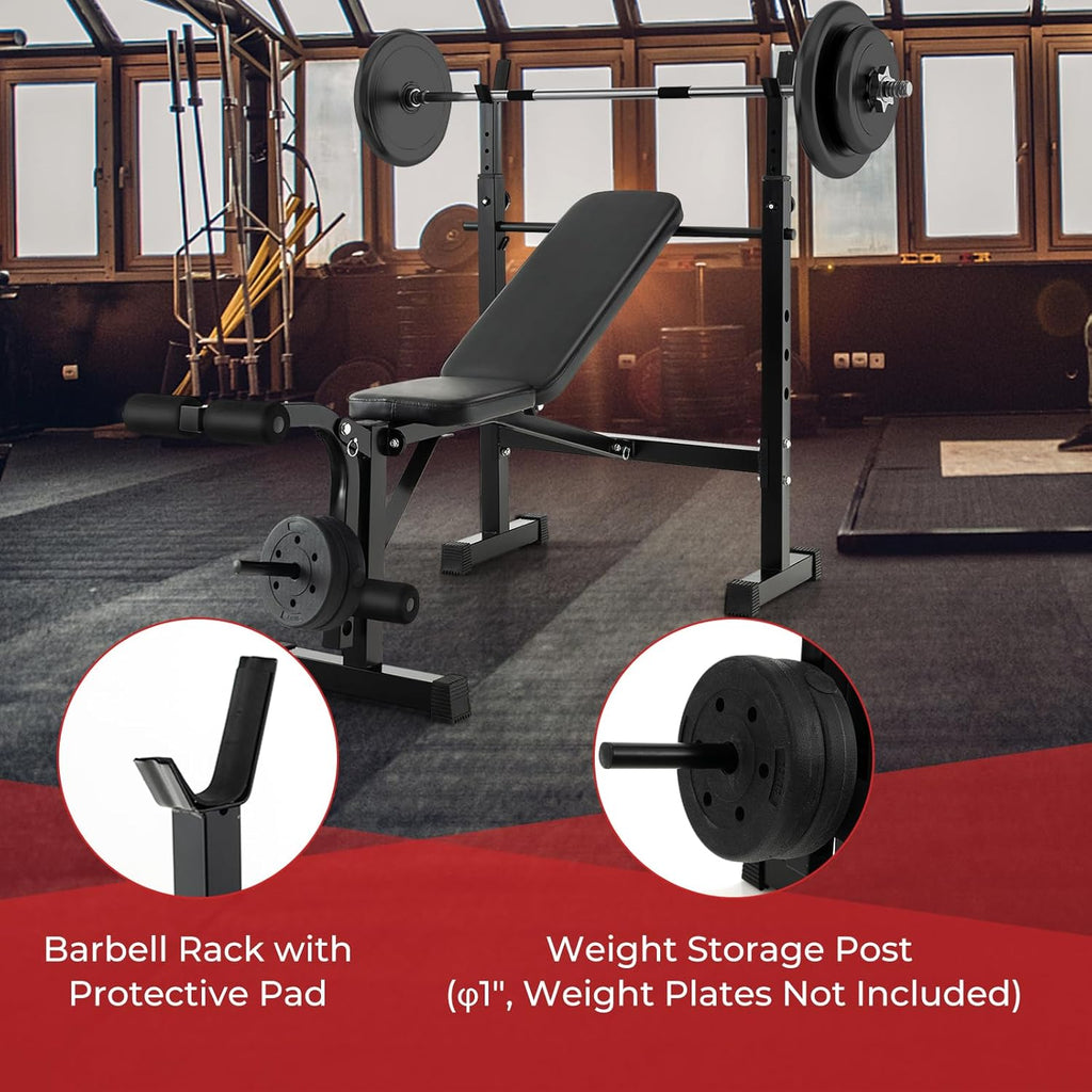 Adjustable Weight Bench with Squat Racks Z70503