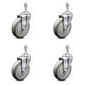 Gray Poly Swivel Caster Set of 4 C174