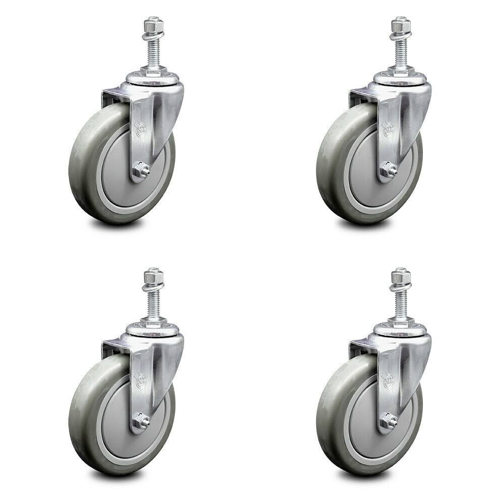 Gray Poly Swivel Caster Set of 4 C174