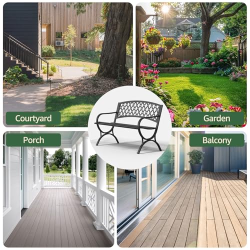 Heavy-Duty Weatherproof Metal Garden Bench G938400