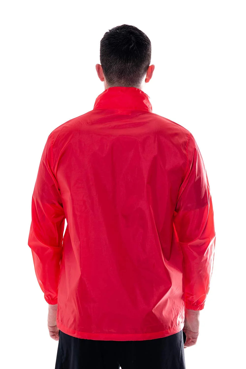 Red Water Resistant Windbreaker Jacket with Hood (L) I7660