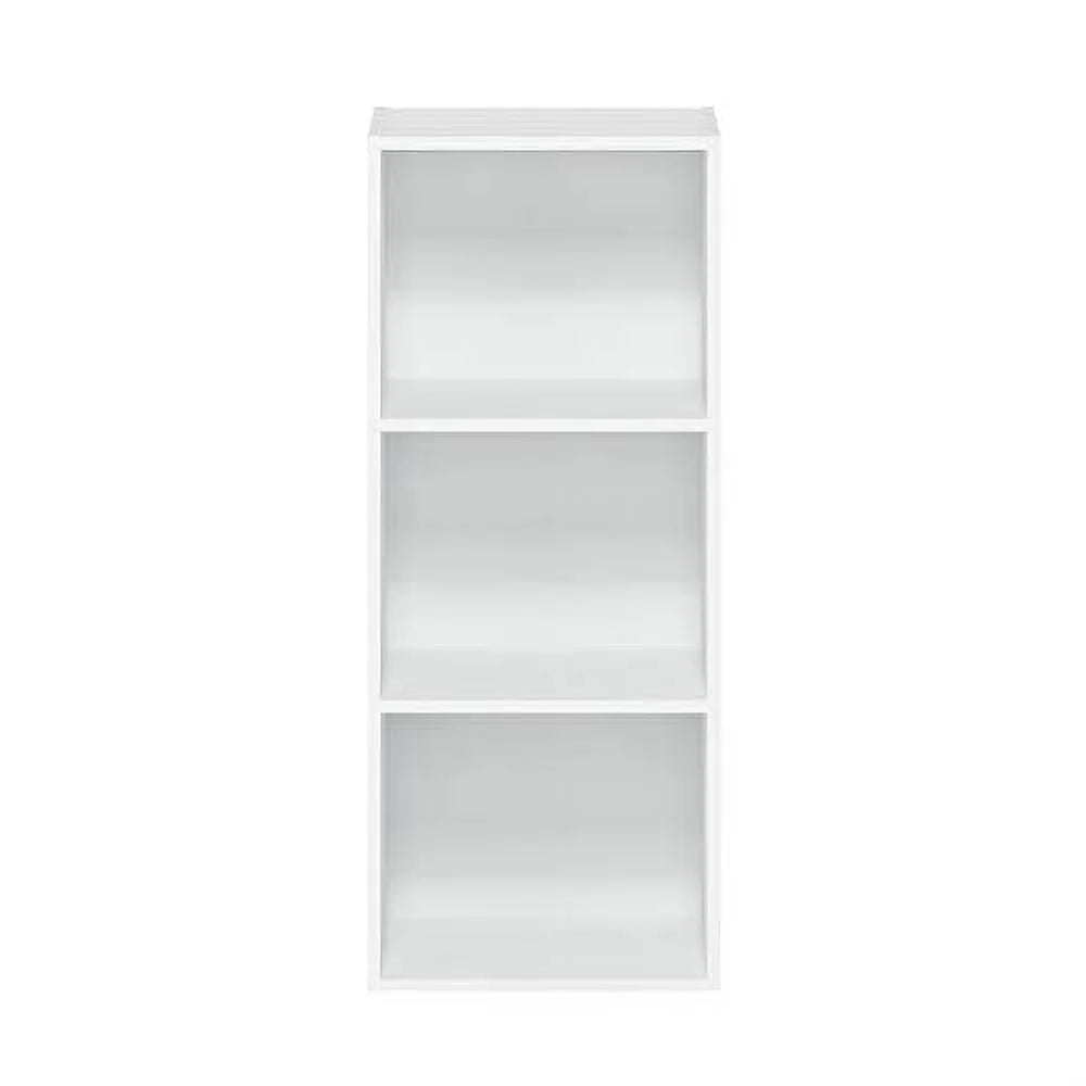 White 3 Tier Open Shelf Bookcase H2115