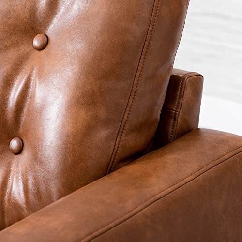 PU Accent Arm Chair with Tufted Back R35935