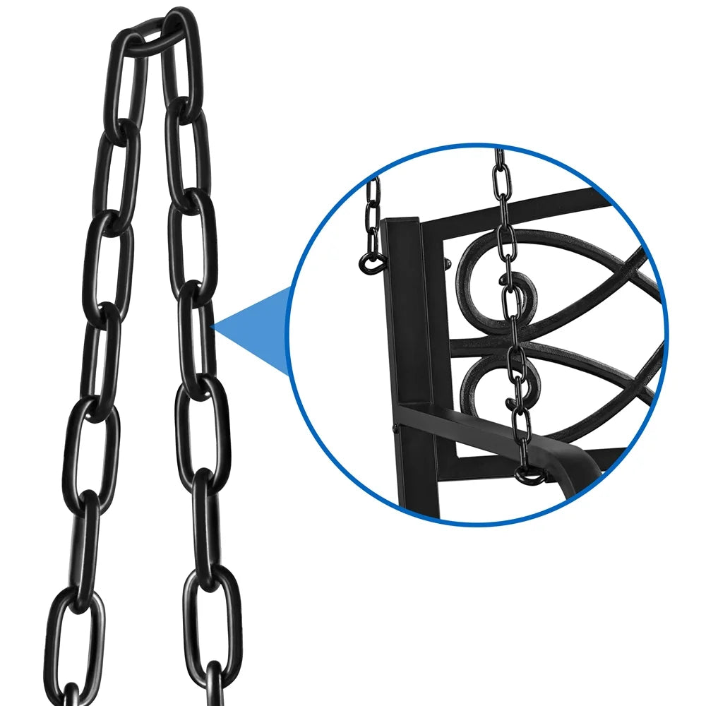 Black Iron Porch Swing U64524