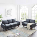Gray 2-Piece Sofa Loveseat and 3-Seater Couch W13180