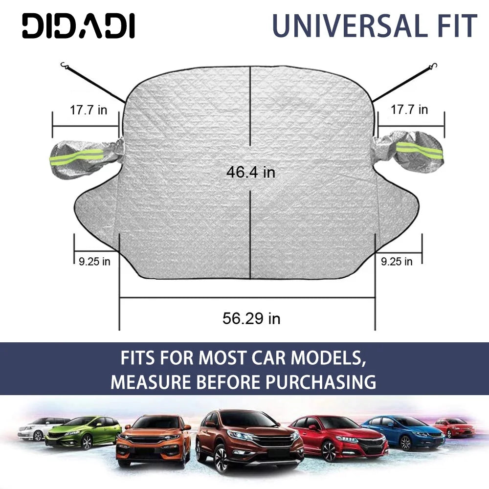Thick Magnetic Windshield Cover for Ice Snow D343