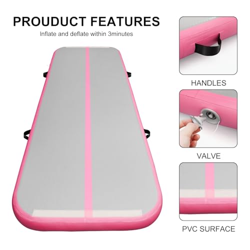 Inflatable Air Gymnastics Mat 4 inches Thick with 600W Electric Pump W905203