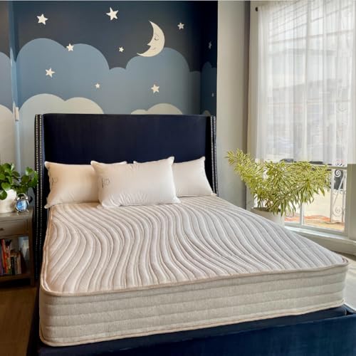 10" Hybrid Mattress with Organic Cotton, Wool, Latex & Pocketed Coils - Queen Size V9152