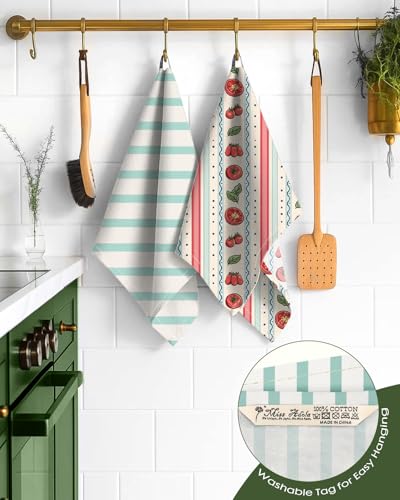 2 Pack 16x26 Inch Cotton Kitchen Towels with Hanging Loop U199200