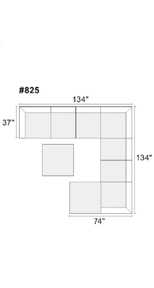 Grey Chenille Modular Sectional 9pc Set O24100