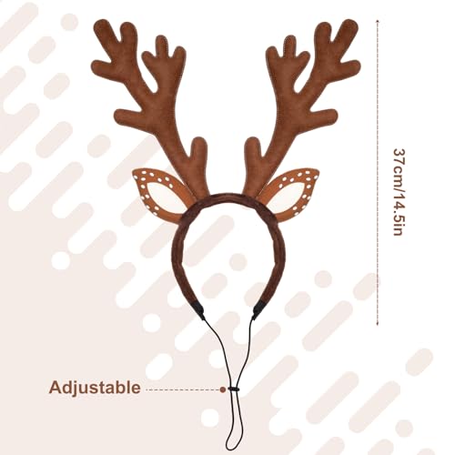 Adjustable Christmas Reindeer Antlers Pet Headband X96602