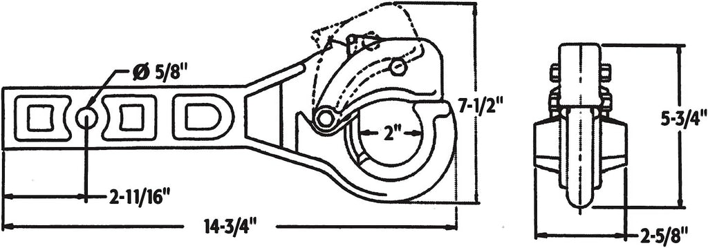 Receiver Mount Pintle Hook Pack of 2 S38455