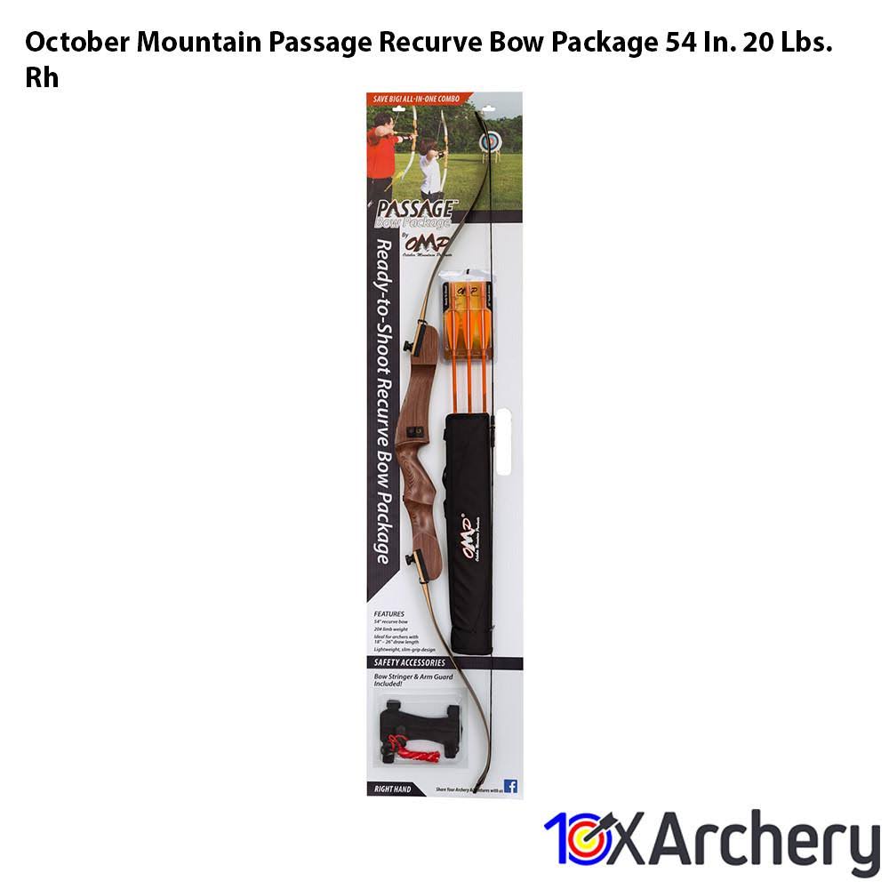 20-lb. 54x22 Recurve Bow Package E64573