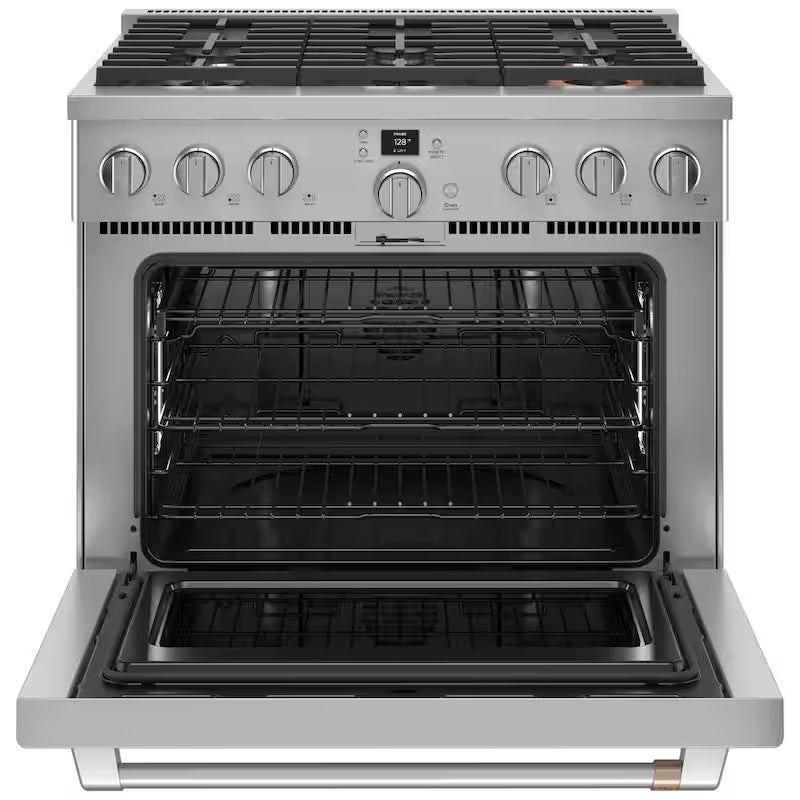 6 Burner Dual Fuel Range with Convection in Stainless Steel K458