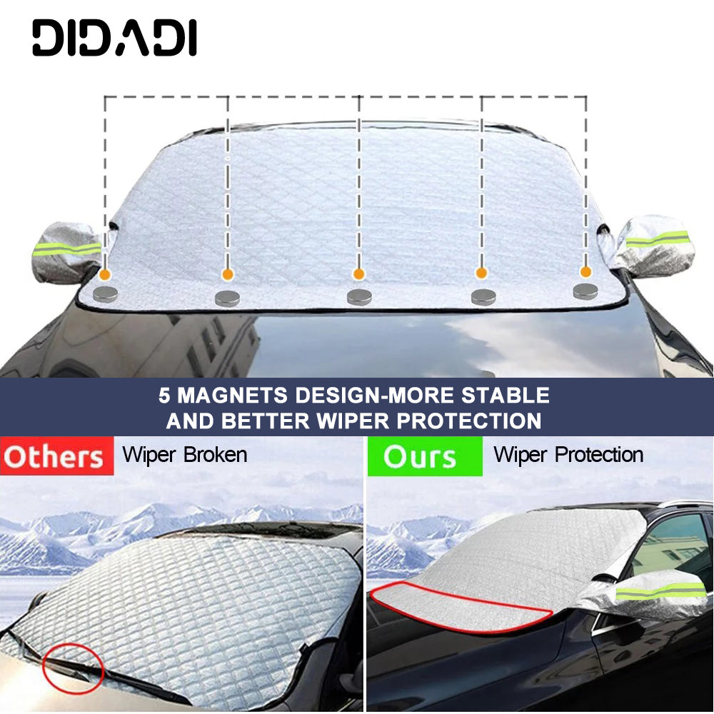 Thick Magnetic Windshield Cover for Ice Snow D343