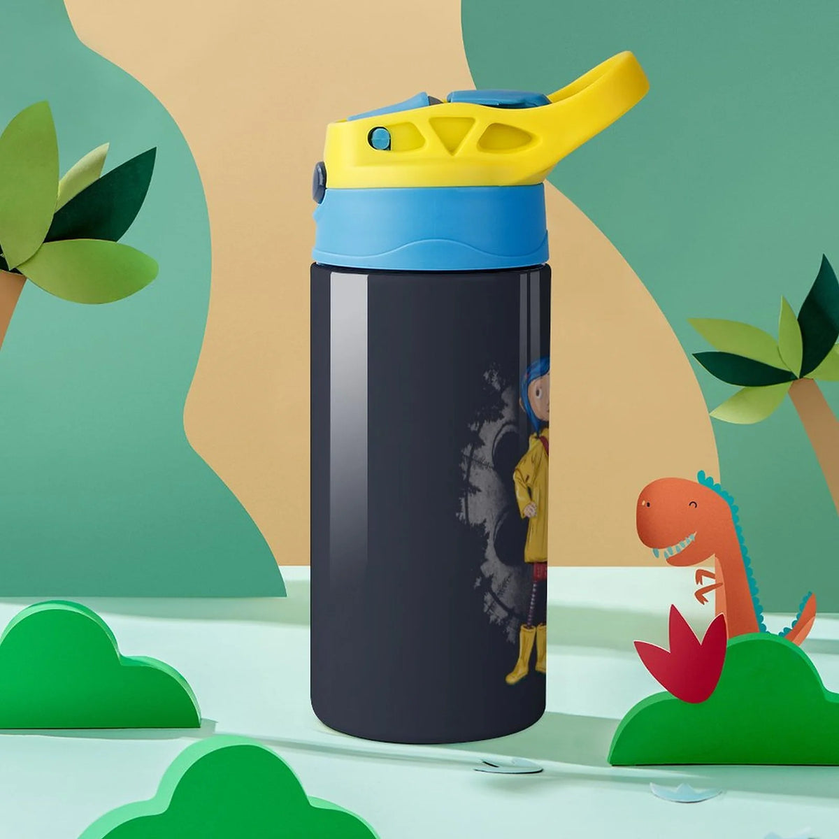 Insulated Stainless Steel Water Bottle with Straw J964