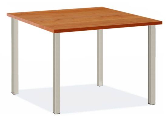 Cherry Top Square Table with Taupe Base O873