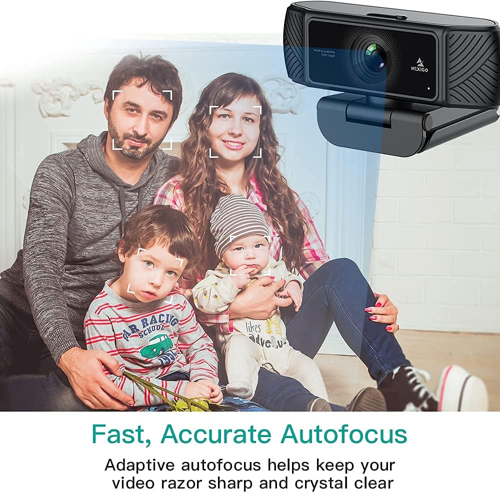 1080P Webcam with Microphone and Privacy Cover X926