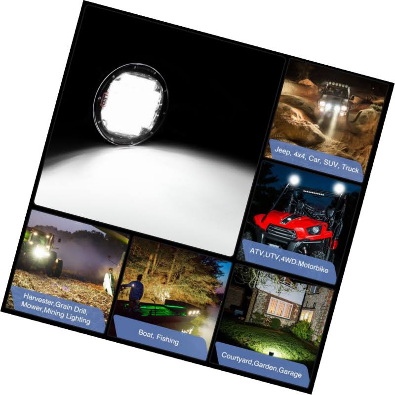 2pcs 96W 9 inch Black LED Work Light R386017