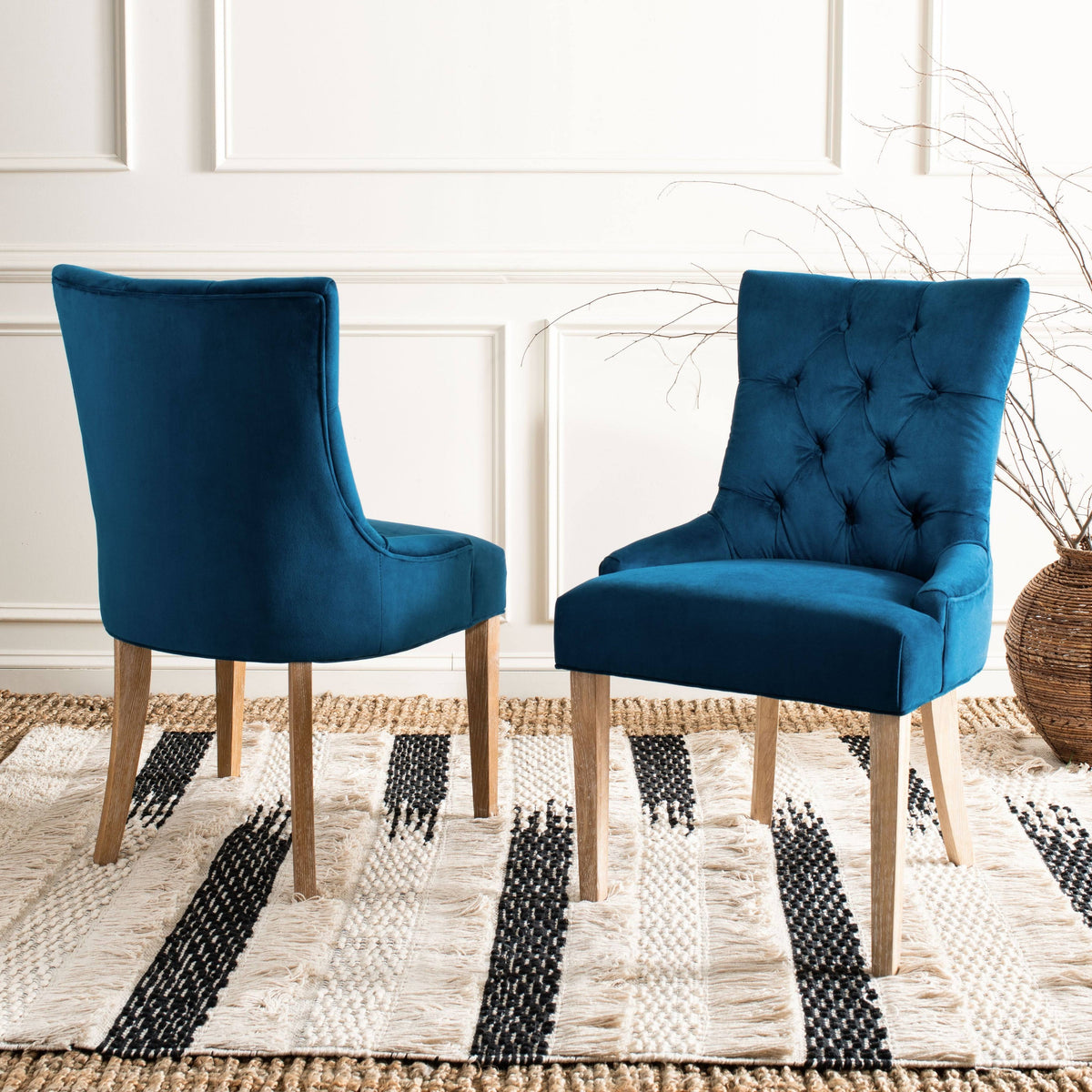 Blue Set of 2 Side Chairs M169
