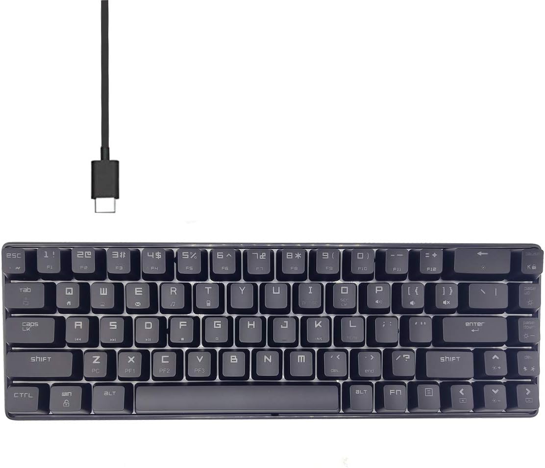 60% Mechanical Keyboard, RGB LED Backlit, Gateron Optical Switch, USB Wired Gaming Keyboard V2813