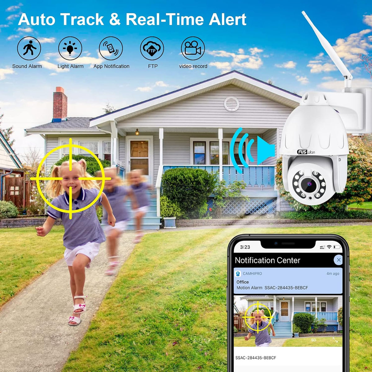 5MP PTZ Outdoor Security Camera with 5X Optical Zoom D437402