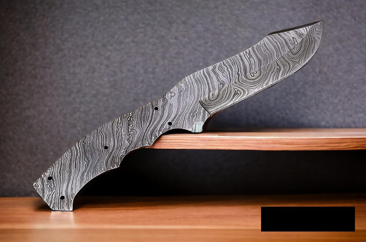 Damascus Steel Full Tang Blank Blade Knife C312
