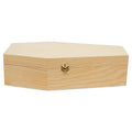12 inch Unfinished Wood Coffin Box Pack of 50 A1425