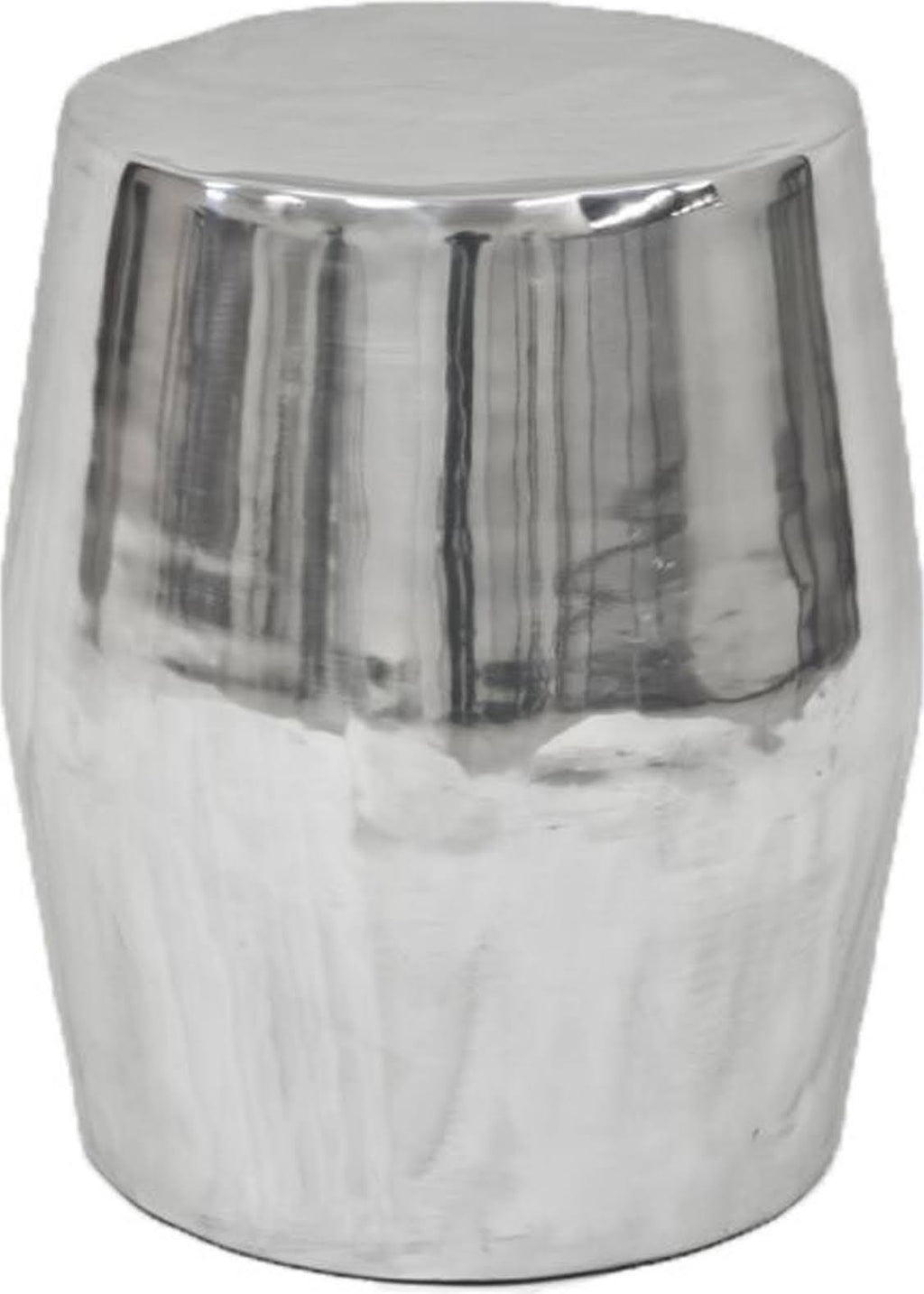 Round End Table in Polished Cast Aluminum Q436905