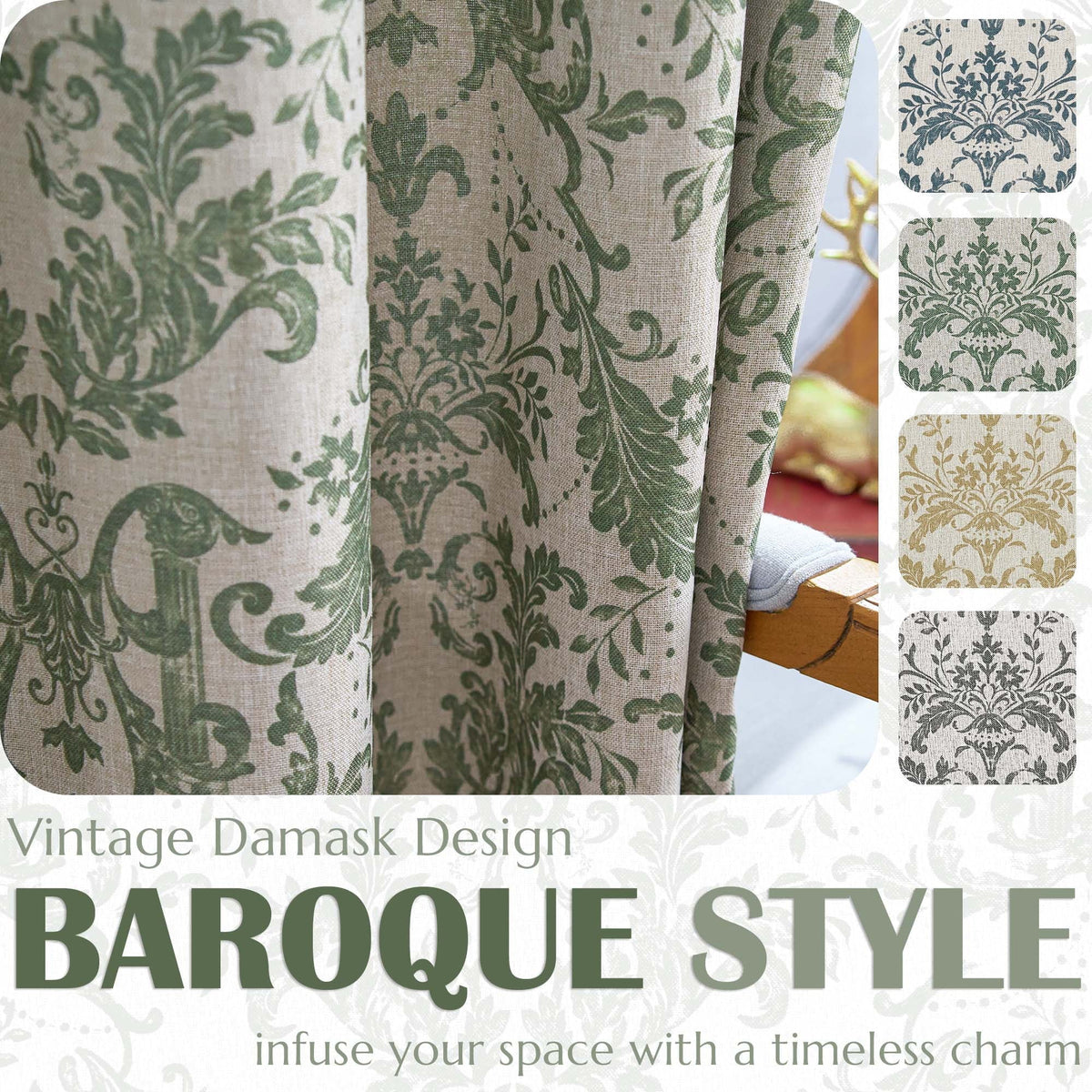 84 inches Greyish Beige Faux Linen Room Darkening Curtains 2 Panels N857244