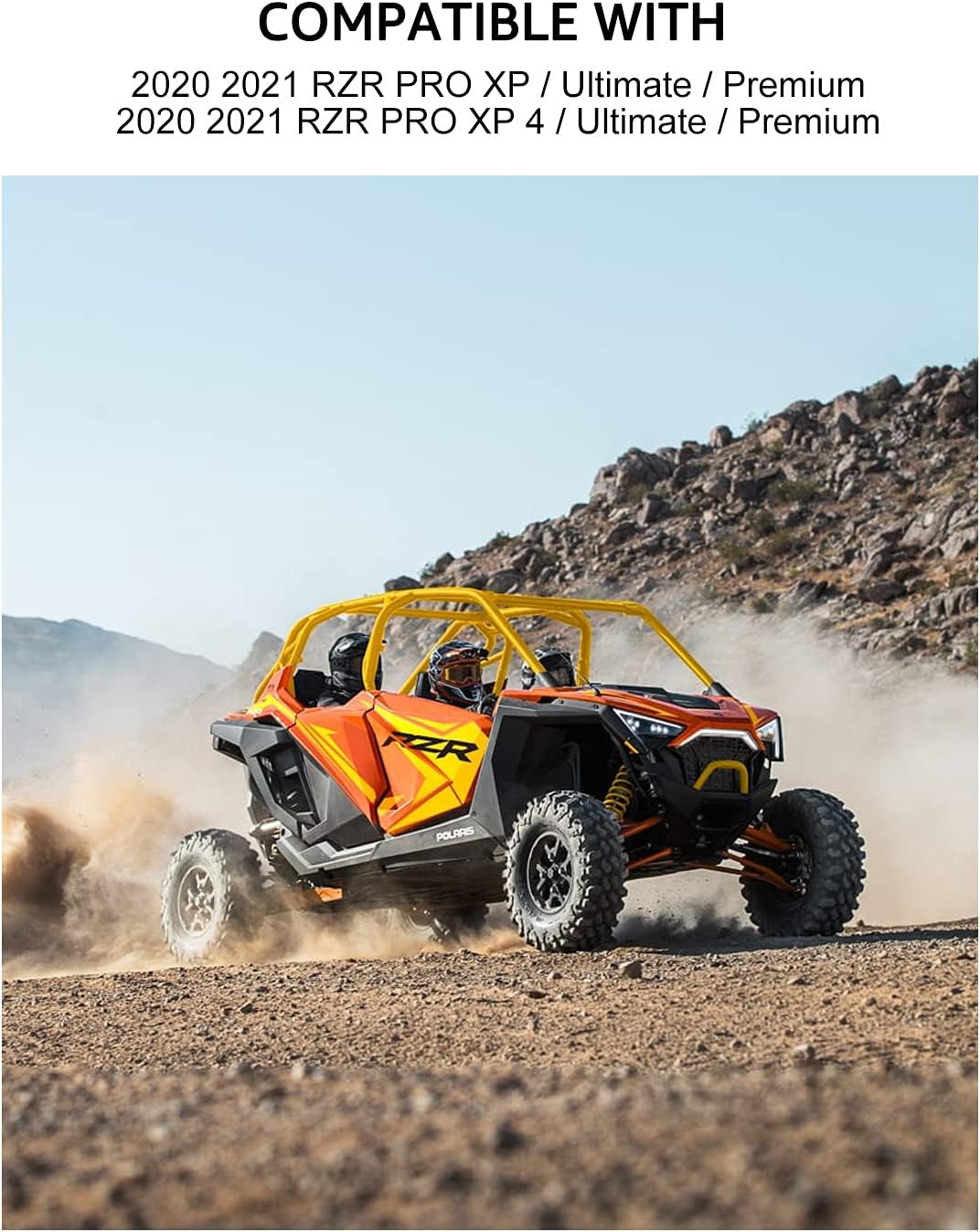 Half Windshield Clear Hard Coat Compatible with Polaris RZR PRO XP 4 E68865