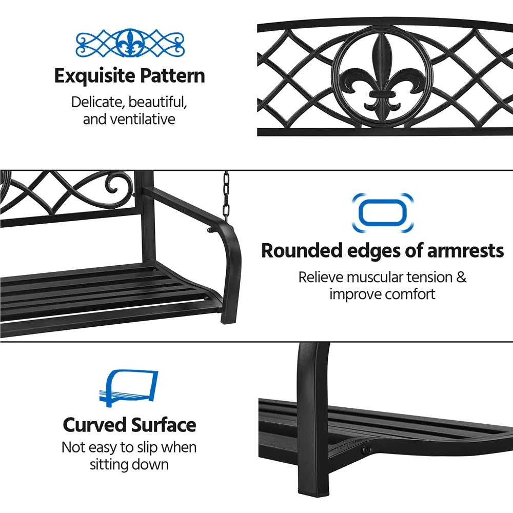 Black Iron Porch Swing U64524