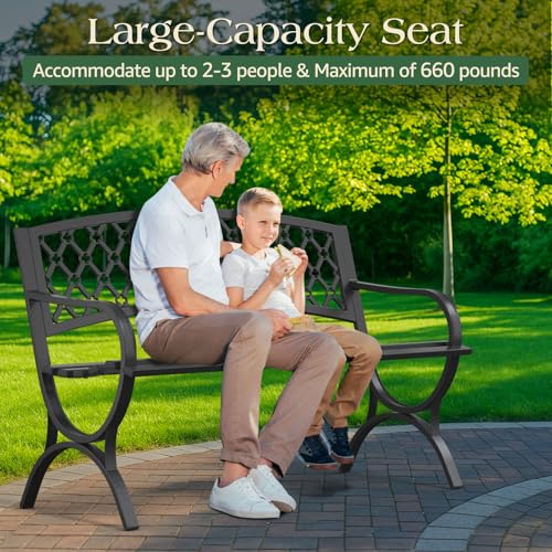Heavy-Duty Weatherproof Metal Garden Bench G938400
