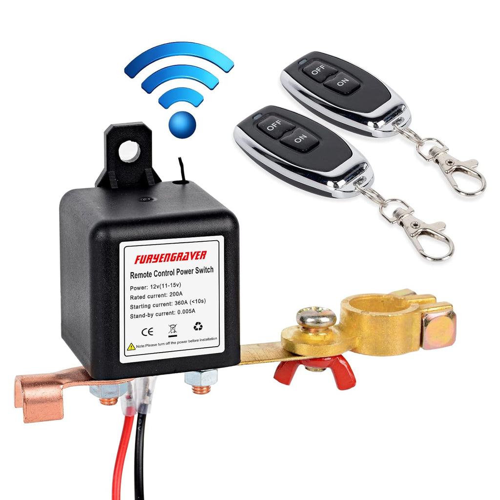 DC12V 200A Remote Control Battery Disconnect Switch with 2 Keys P83731