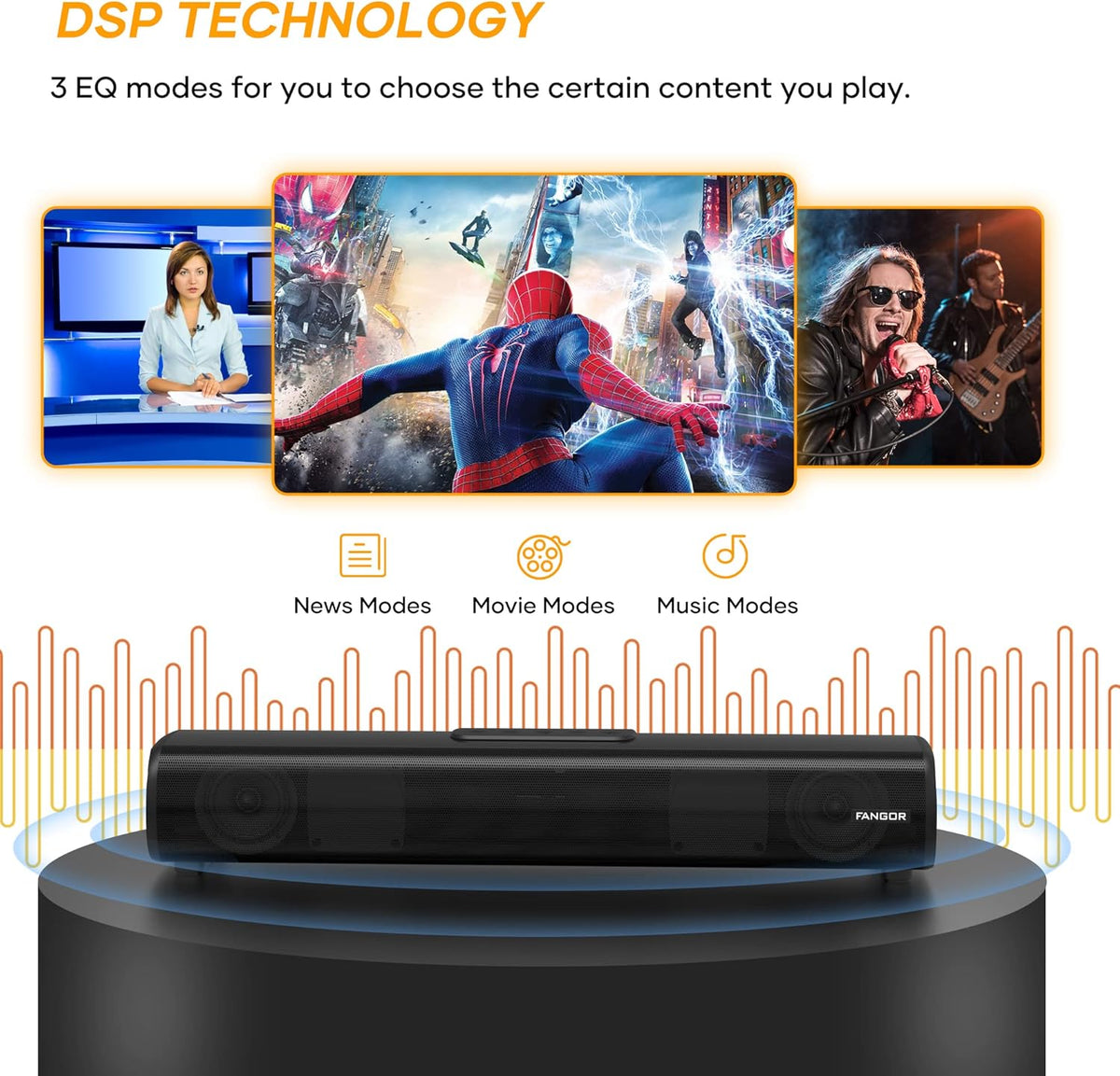 60W 16-Inch Bluetooth Sound Bar T260