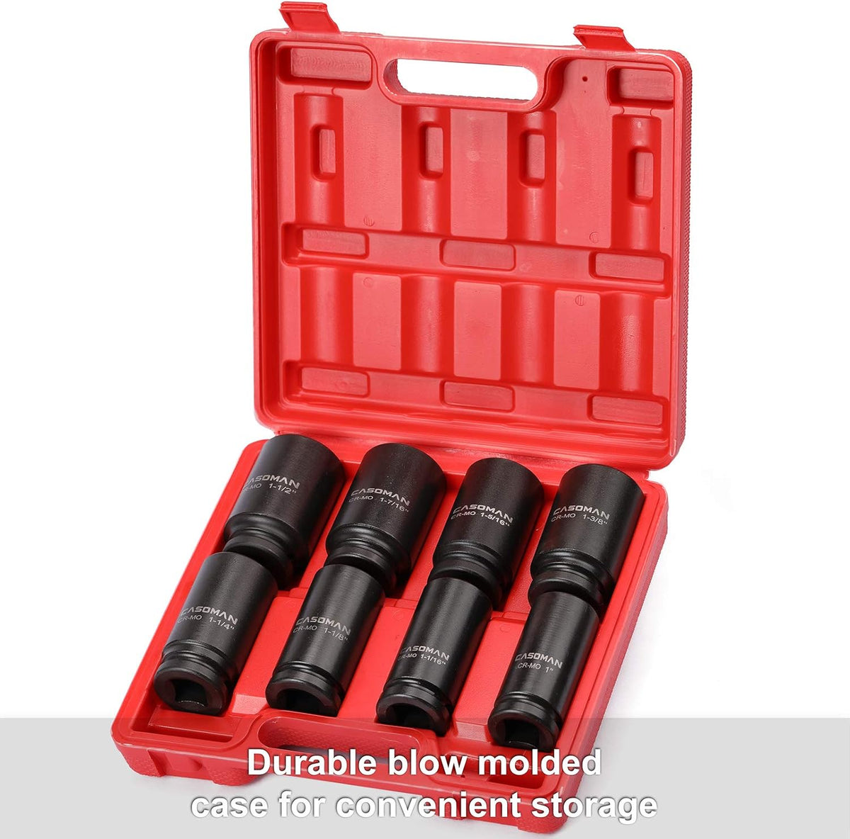 3/4 Drive Deep Impact Socket Set, 8 Piece Set, SAE Sizes A664504