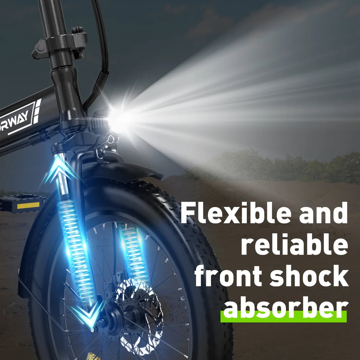 20"x3.0 Fat Tire Electric Bicycle with 500W/36V/12Ah Battery, Shimano 7-Speed B7076