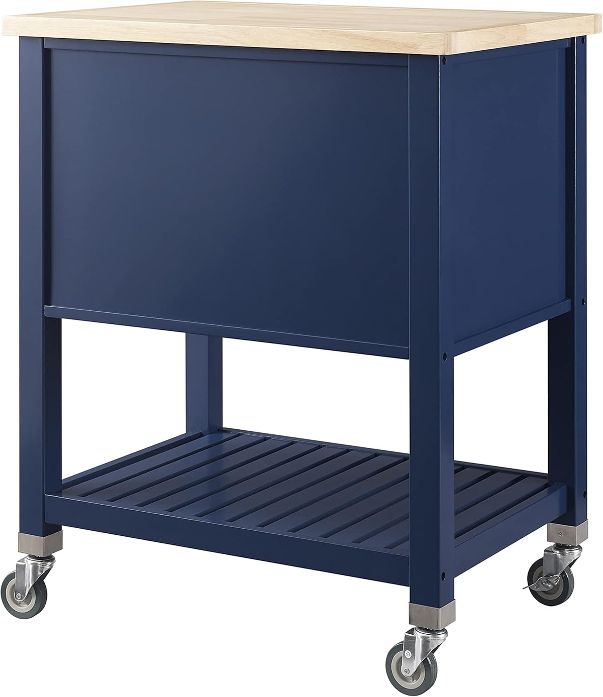 Denim Kitchen Cart with Locking Wheels G93909